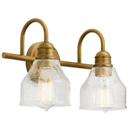 Avery Natural Brass Double Sconce Avery Double Sconce