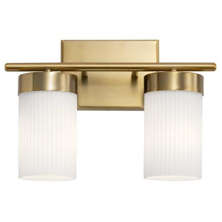 Ciona Brushed Natural Brass Double Sconce Ciona Double Sconce