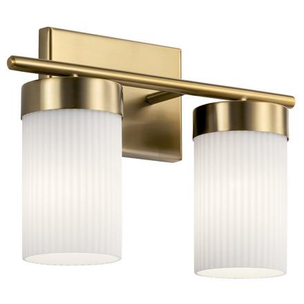 Ciona Brushed Natural Brass Double Sconce Ciona Double Sconce