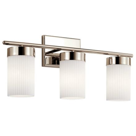 Ciona Polished Nickel Triple Sconce Ciona Triple Sconce