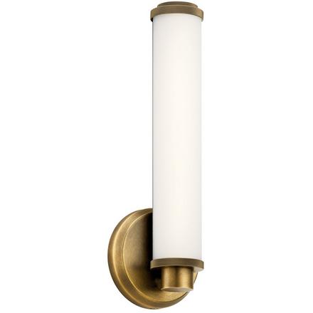 Indeco Natural Brass Single LED Sconce Indeco Single LED Sconce