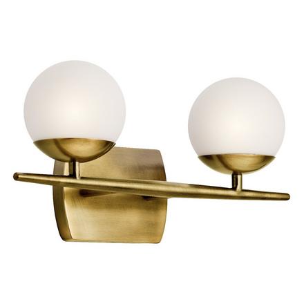 Jasper Natural Brass Double Sconce Jasper Double Sconce