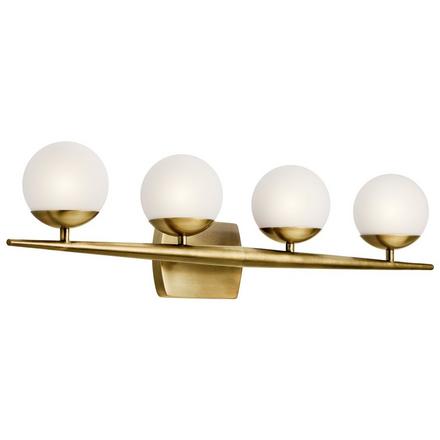 Jasper Natural Brass Quad Sconce Kichler Jasper Quadruple Sconce