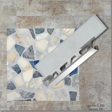 Calacatta Blue Azul Honed Marble Pebble Mosaic Calacatta Blue Azul Honed Marble Pebble Mosaic
