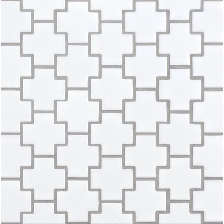 Cloud White Geo Matte Porcelain Mosaic Cloud White Geo Matte Porcelain Mosaic