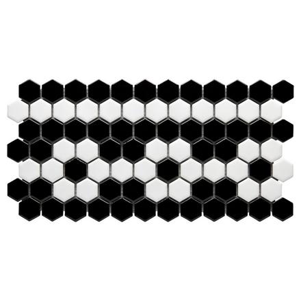 Hexagon Flower Porcelain Polished Border Hexagon Flower Porcelain Polished Border