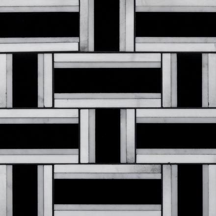 Basalt Bianco Carrara Basketweave Mosaic Basalt Bianco Carrara Basketweave Mosaic