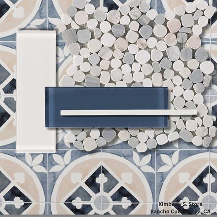 Dolomite Palissandro Honed Pebble Mosaic Dolomite Palissandro Honed Pebble Mosaic