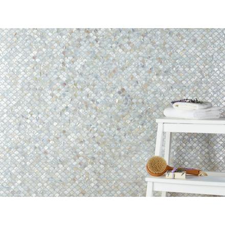 Mother of Pearl Fan Marble Mosaic Mother of Pearl Fan Marble Mosaic