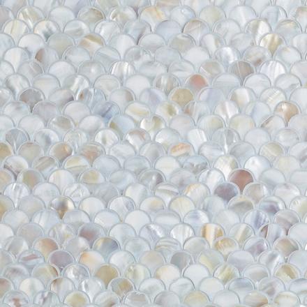 Mother of Pearl Fan Marble Mosaic Mother of Pearl Fan Marble Mosaic