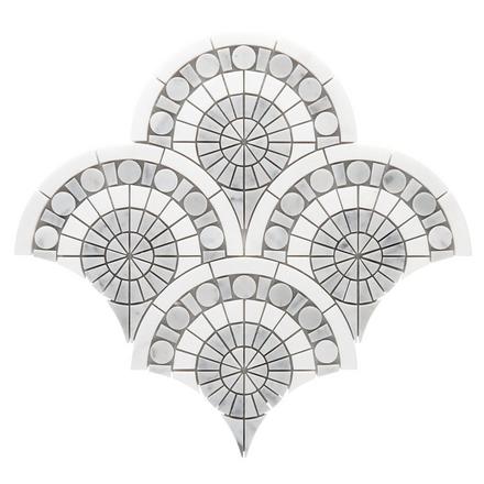 Stella Thassos Bianco Carrara Polished Mosaic Stella Thassos Bianco Carrara Polished Mosaic