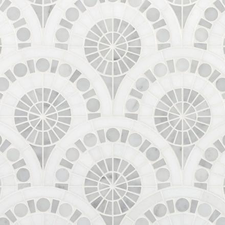 Stella Thassos Bianco Carrara Polished Mosaic Stella Thassos Bianco Carrara Polished Mosaic