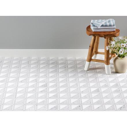 Hudson Bianco Carrara Thassos Polished Marble Mosaic Hudson Bianco Carrara Thassos Polished Marble Mosaic