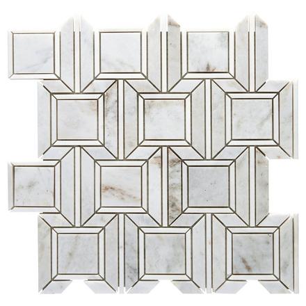 Empire Bianco Orion Polished Marble Mosaic Empire Bianco Orion Polished Marble Mosaic