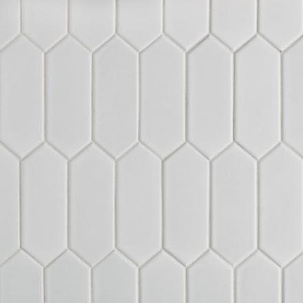 White Picket Square Matte Porcelain Mosaic White Picket Square Matte Porcelain Mosaic