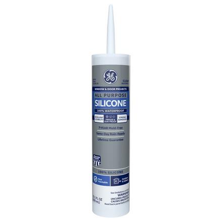 GE All Purpose Clear Silicone 10.1oz. Caulk GE All Purpose Clear Silicone 10.1oz. Caulk