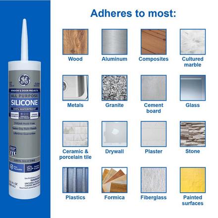 GE All Purpose White Silicone 10.1oz. Caulk GE All Purpose White Silicone 10.1oz. Caulk