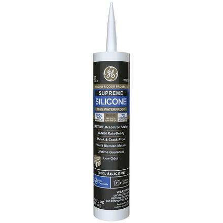 GE Supreme Silicone White 10.1oz. Window and Door Caulk GE Supreme Silicone White 10.1oz. Window and Door Caulk