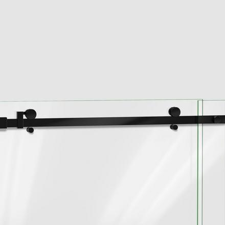 Enigma Air Satin Black Frameless Sliding Tub Door Enigma Air Frameless Sliding Tub Door