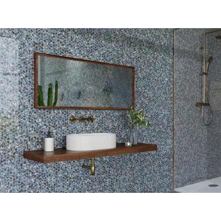 Belize Azul Polished Hexagon Porcelain Mosaic Belize Azul Polished Hexagon Porcelain Mosaic