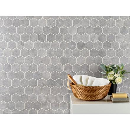 Regency Grey Hexagon Porcelain Mosaic Regency Grey Hexagon Porcelain Mosaic