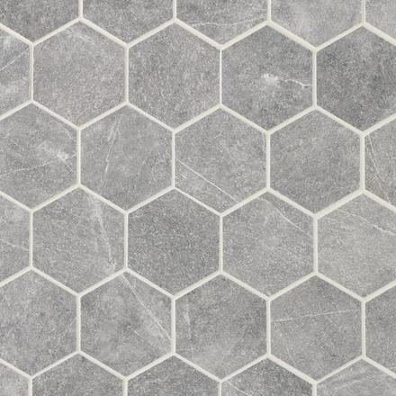 Regency Grey Hexagon Porcelain Mosaic Regency Grey Hexagon Porcelain Mosaic