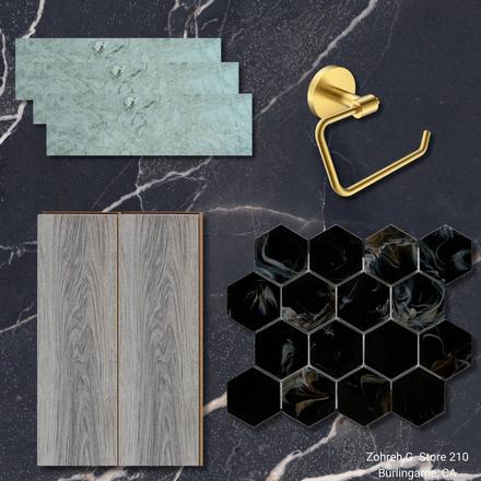 Caviar Hexagon Hot Glass Mosaic Caviar Hexagon Hot Glass Mosaic