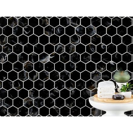 Caviar Hexagon Hot Glass Mosaic Caviar Hexagon Hot Glass Mosaic