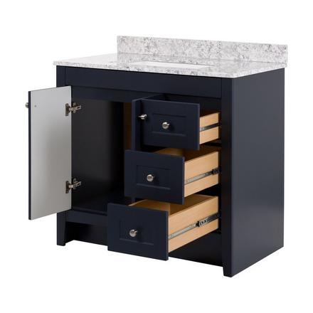 Capri 37 in. Blue Vanity Includes Mirror Capri 37 in. Blue Vanity Includes Mirror