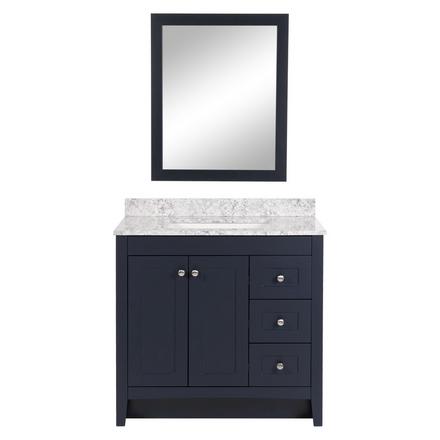 Capri 37 in. Blue Vanity Includes Mirror Capri 37 in. Blue Vanity Includes Mirror
