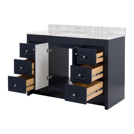 Capri 49 in. Blue Vanity Includes Mirror Capri 49 in. Blue Vanity Includes Mirror