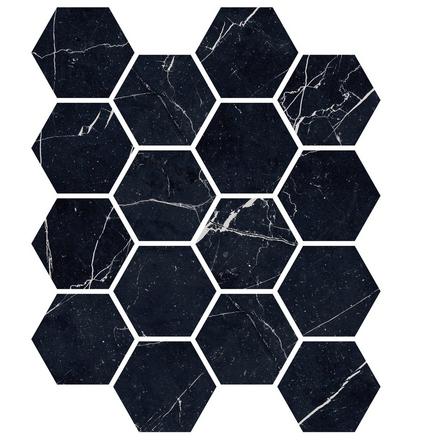 Fiume Lena Polished Hexagon Porcelain Mosaic Fiume Lena Polished Hexagon Porcelain Mosaic