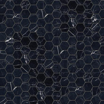 Fiume Lena Polished Hexagon Porcelain Mosaic Fiume Lena Polished Hexagon Porcelain Mosaic