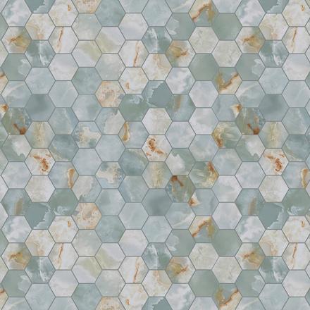Aurelio Azul Hexagon Porcelain Mosaic Aurelio Azul Hexagon Porcelain Mosaic
