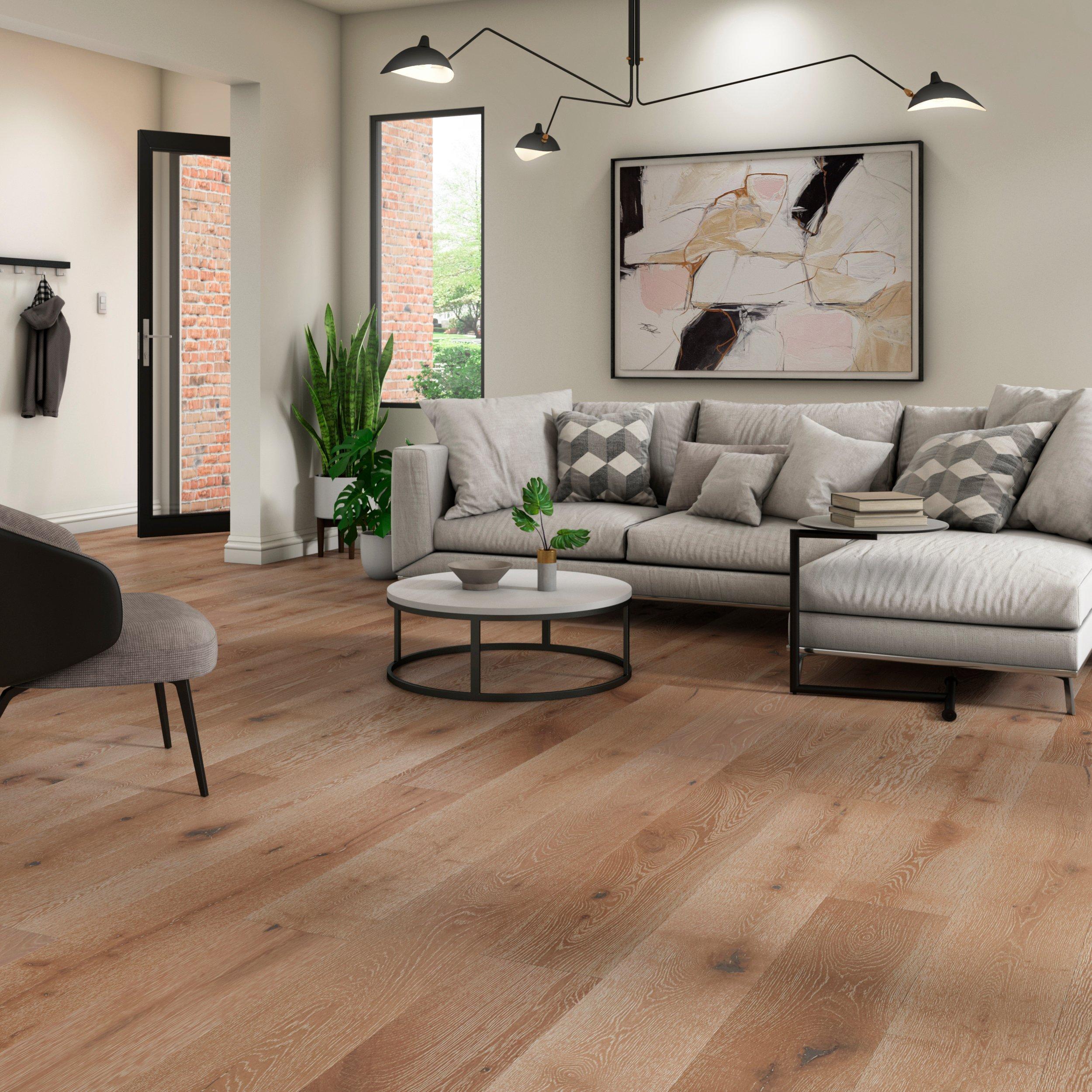 Harbison White Oak Wire-Brushed Engineered Hardwood