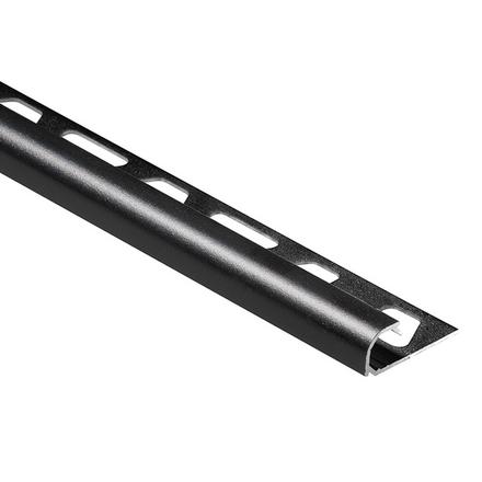 Schluter Rondec 1/2in. x 10ft. Textured Color-Coated Aluminum Matte Black Schluter Rondec 1/2in. x 10ft. Textured Color-Coated Aluminum Matte Black