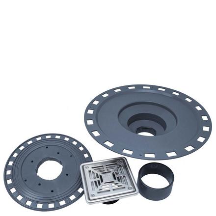 Laticrete Hydro Ban Bonding Flange PVC - Brushed Stainless Grate Laticrete Hydro Ban Bonding Flange PVC - Brushed Stainless Grate