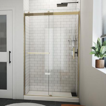 Sapphire Brushed Gold Bypass Shower Door Sapphire Brushed Gold Bypass Shower Door