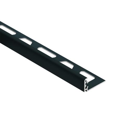 Schluter Jolly Edge Trim 1/2in. Textured Color-Coated Aluminum Matte Black Schluter Jolly Edge Trim 1/2in. Textured Color-Coated Aluminum Matte Black