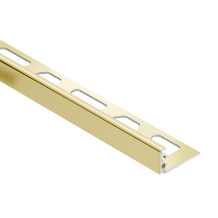 Schluter Jolly Edge Trim 1/2in. Anodized Aluminum Polished Brass Schluter Jolly Edge Trim 1/2in. Anodized Aluminum Polished Brass