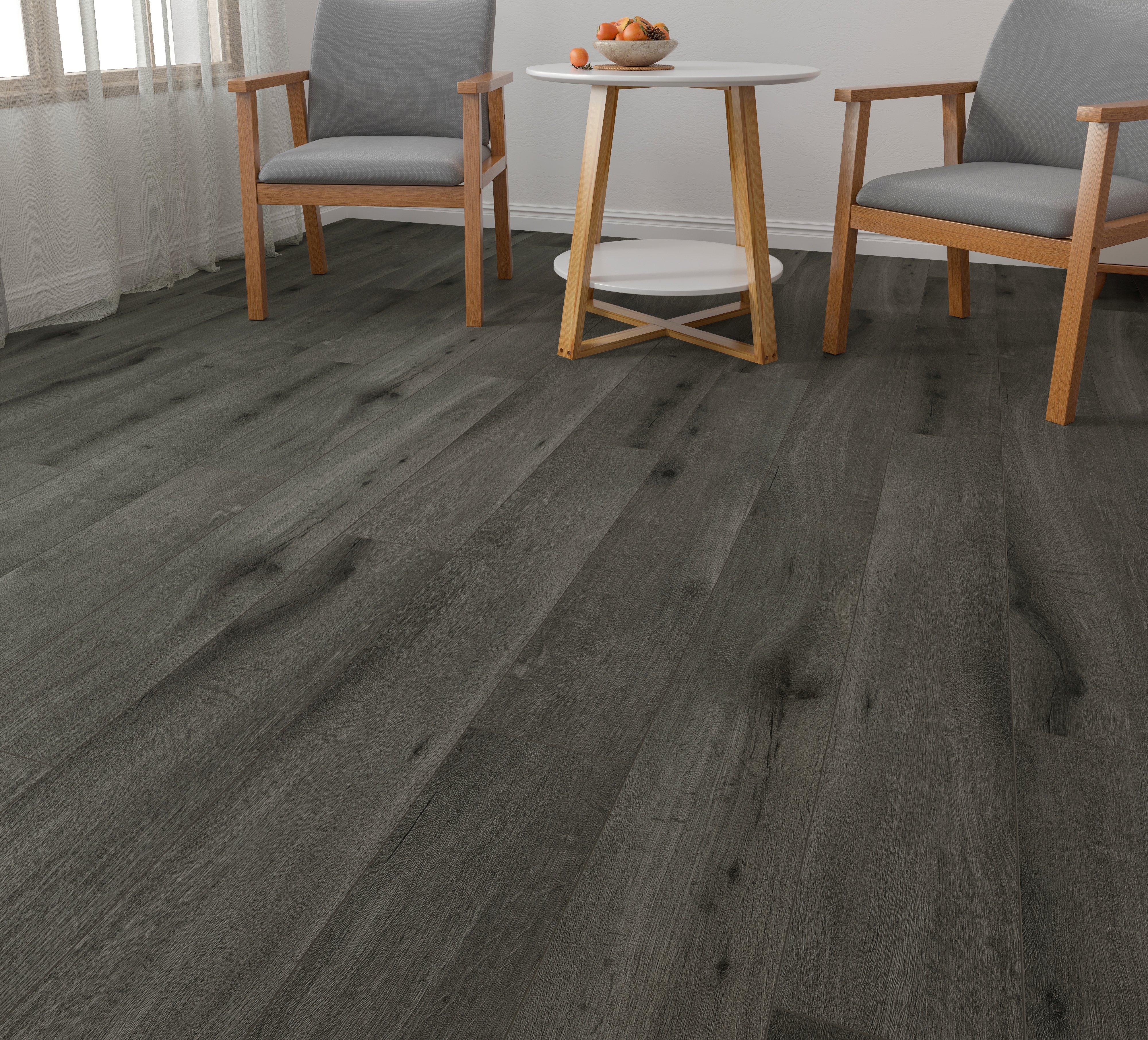 Neptune Gray Waterproof Rigid Core Luxury Vinyl Plank - Cork Pad