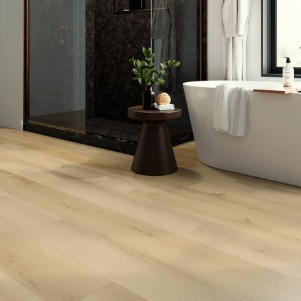 Sugar Sand Waterproof Rigid Core Luxury Vinyl Plank - Cork Pad Sugar Sand Waterproof Rigid Core Luxury Vinyl Plank - Cork Pad