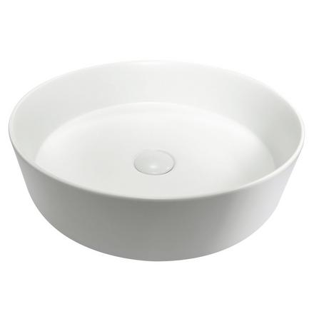 Round Matte White Porcelain Sink with Drain Cap Round Matte White Porcelain Sink with Drain Cap