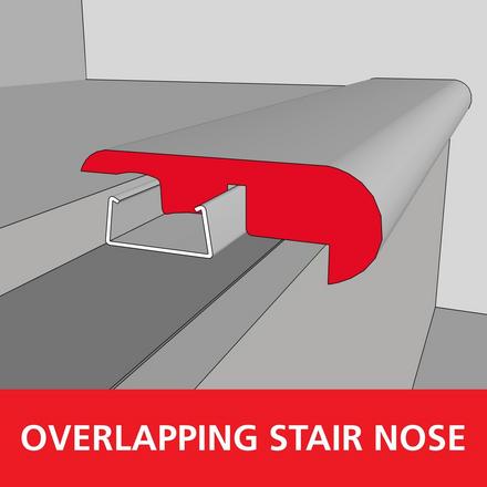 Shadow Wood 94in. Laminate Overlapping Stair Nose Shadow Wood 94in. Laminate Overlapping Stair Nose