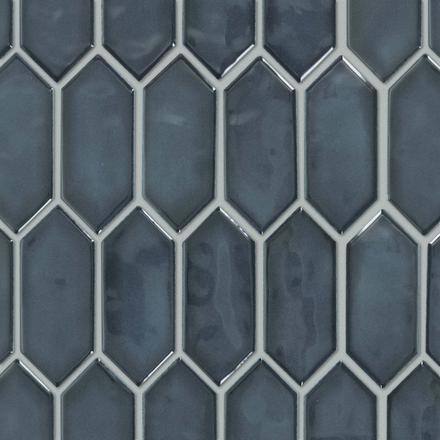La Belle Antique Blue Picket Ceramic Mosaic La Belle Antique Blue Picket Ceramic Mosaic