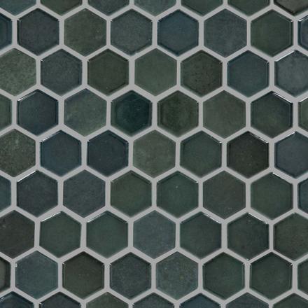 Juniper Mix Finish Ceramic Hexagon Mosaic Juniper Mix Finish Ceramic Hexagon Mosaic