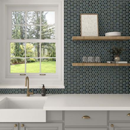 Juniper Mix Finish Ceramic Hexagon Mosaic Juniper Mix Finish Ceramic Hexagon Mosaic