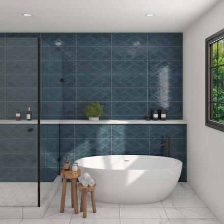 Antique Blue Diamond Wall Tile Antique Blue Diamond Wall Tile