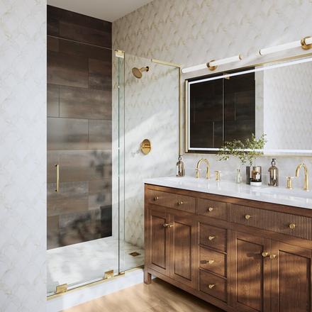 Tris Brushed Gold Tub and Shower Combination Tris Brushed Gold Tub and Shower Combination