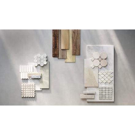 White Scallop Porcelain Mosaic White Scallop Porcelain Mosaic